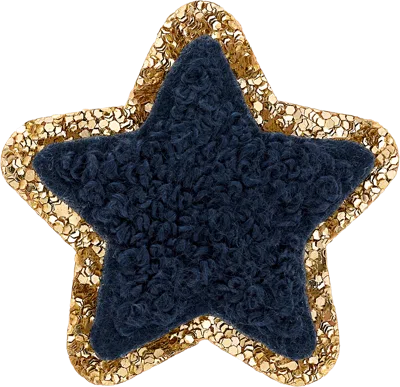 Stoney Clover Lane Sapphire Mini Glitter Varsity Star Patch In Blue