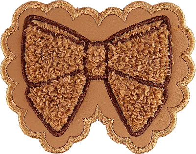 Stoney Clover Lane Scalloped Bow Patch In Brown