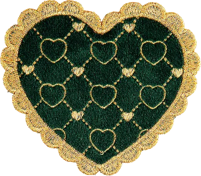 Stoney Clover Lane Scalloped Heart Patch In Green