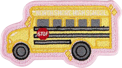Stoney Clover Lane School Bus Patch In Gray