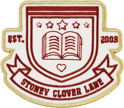 Stoney Clover Lane School Crest Patch In Red