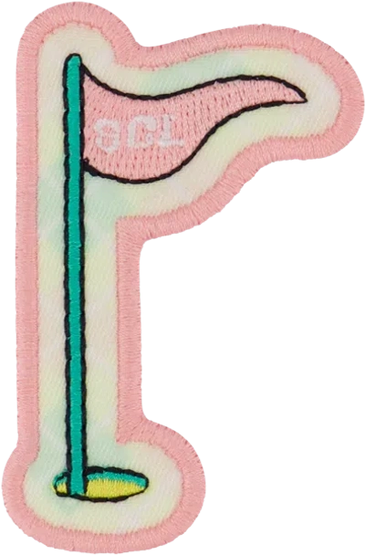 Stoney Clover Lane Scl Golf Flag Patch In Pink