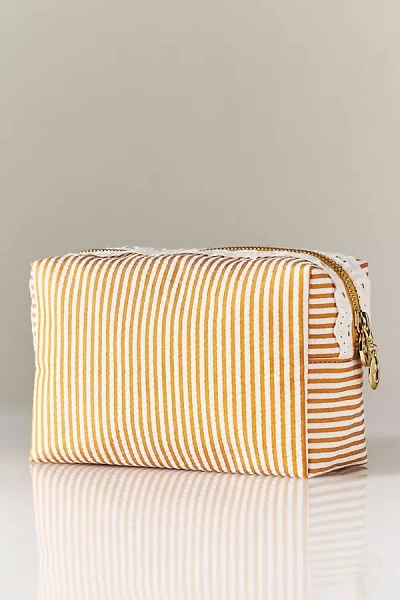 Stoney Clover Lane Seersucker Medium Pouch In Brown