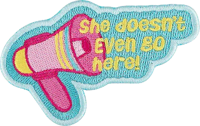 Stoney Clover Lane "she Doesn't Even Go Here!" Patch In Gold
