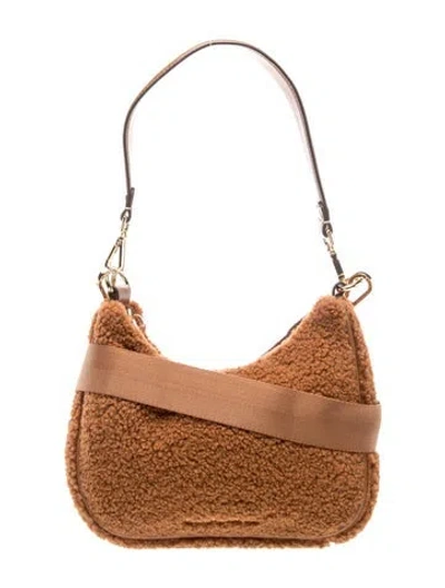 Pre-owned Stoney Clover Lane Shearling Shoulder Bag In Brown