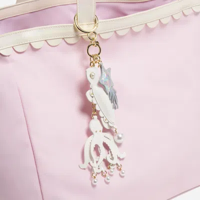 Stoney Clover Lane Shimmer Reef Bag Charm In White