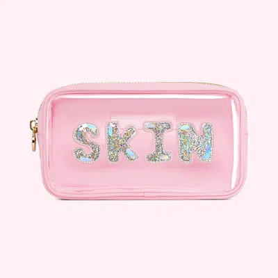 Stoney Clover Lane Skin Clear Front Small Pouch In Pink