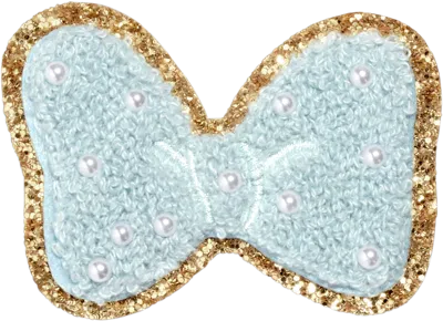 Stoney Clover Lane Sky Disney Minnie Mouse Pearl Bow Patch In Blue