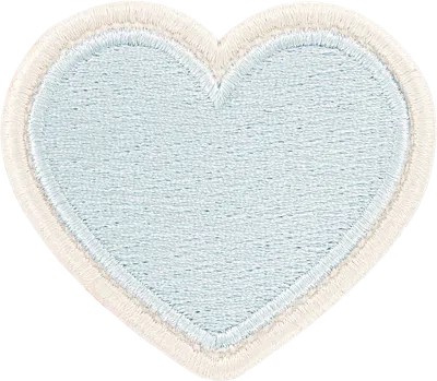 Stoney Clover Lane Sky Rolled Embroidery Heart Patch In Blue
