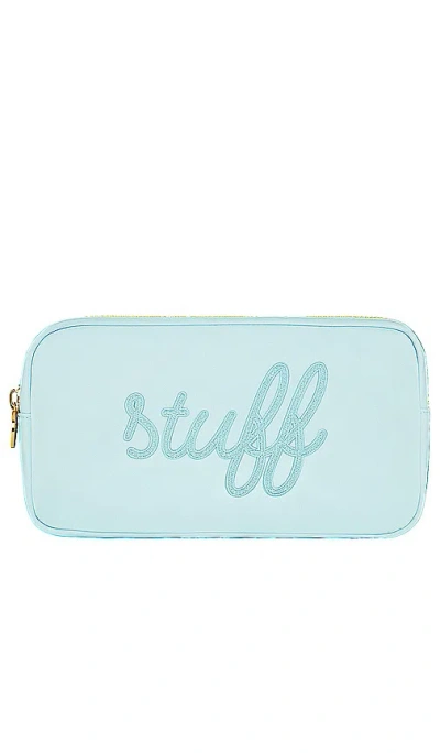 Stoney Clover Lane Sky Stuff Embroidered Small Pouch In Baby Blue