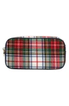 Stoney Clover Lane Small Plaid Pouch In Red Plaid