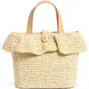Stoney Clover Lane Small Ruffle Raffia Tote In Beige