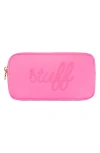 Stoney Clover Lane Small Stuff Embroidered Pouch In Bubblegum