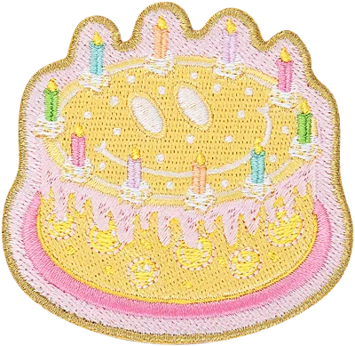 Stoney Clover Lane Smiley Birthday Cake Patch In Yellow