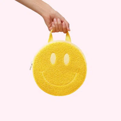 Stoney Clover Lane Smiley Face Backpack In Yellow