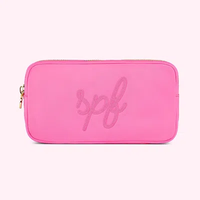 Stoney Clover Lane Spf Embroidered Small Pouch In Pink