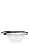 Stoney Clover Lane Clear Belt Bag In Noir/white