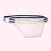 STONEY CLOVER LANE STADIUM CLEAR FANNY PACK BAG IN NAVY & WHITE