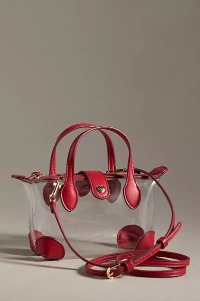 Stoney Clover Lane Stadium Clear Pouchette Crossbody Bag In Red