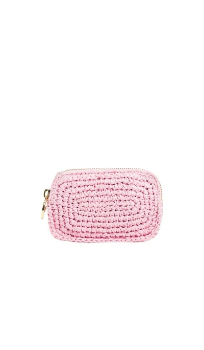 Stoney Clover Lane Stoney Clover Micro Pouch In Pink Crochet