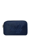 Stoney Clover Lane Stuff Embroidered Small Pouch In Navy