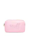 Stoney Clover Lane Stuff Embroidered Small Pouch In Pink