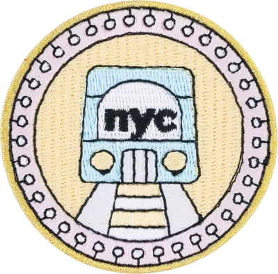 Stoney Clover Lane Subway Circle Patch In Yellow