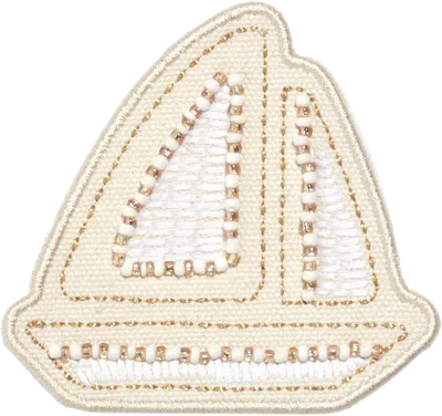 Stoney Clover Lane Summer Woven Boat Patch In Neutral