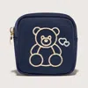 Stoney Clover Lane Teddy Bear Embroidered Mini Pouch