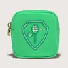 Stoney Clover Lane Tennis Embroidered Mini Pouch