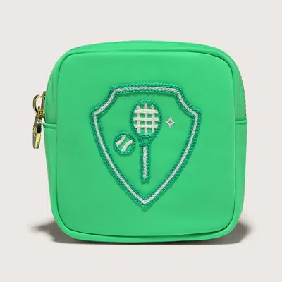 Stoney Clover Lane Tennis Embroidered Mini Pouch