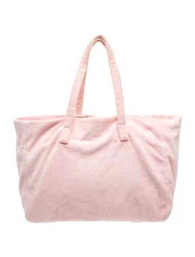Pre-owned Stoney Clover Lane Terry Cloth Tote In Pink