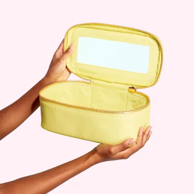 Stoney Clover Lane Textured Open Top Mirror Pouch In Yellow