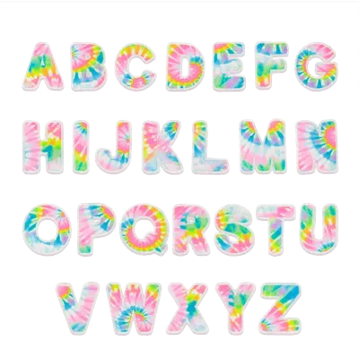 Stoney Clover Lane Tie Dye Letter Patches In Pink