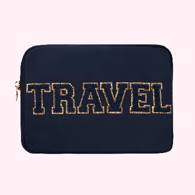Stoney Clover Lane Travel Large Pouch In Blue