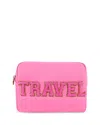 Stoney Clover Lane Travel Large Pouch In Bubblegum