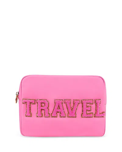 Stoney Clover Lane Travel Large Pouch In Bubblegum