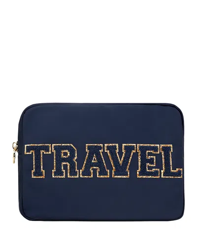 Stoney Clover Lane Travel Large Pouch In Sapphire