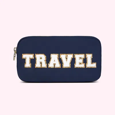 Stoney Clover Lane Travel Small Pouch In Blue