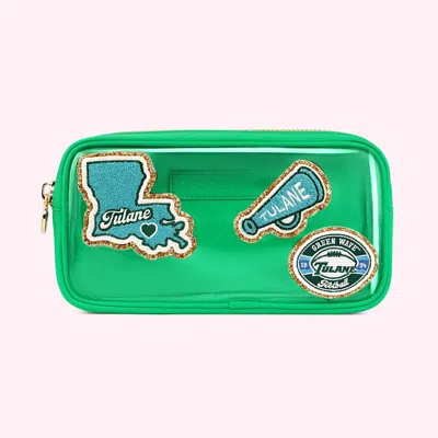 Stoney Clover Lane Tulane University Clear Front Small Pouch In Green