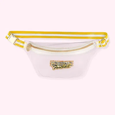 Stoney Clover Lane University Of Michigan Clear Fanny Pack In Yellow