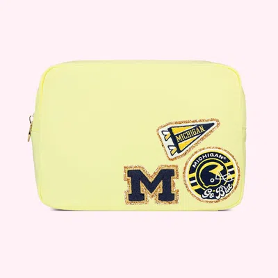 Stoney Clover Lane University Of Michigan Large Pouch In Yellow