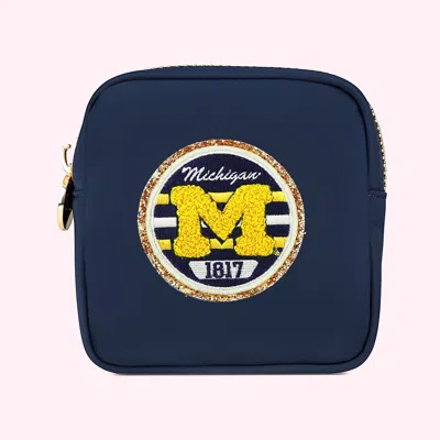 Stoney Clover Lane University Of Michigan Mini Pouch In Blue