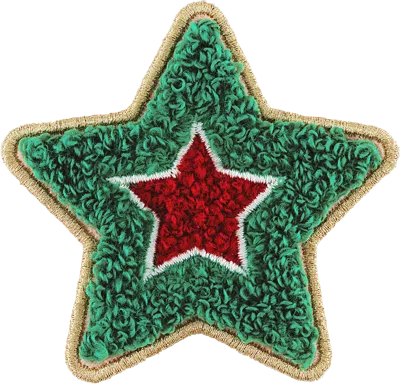 Stoney Clover Lane Varsity Star Patch Green/red