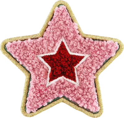 Stoney Clover Lane Varsity Star Patch Pink/red