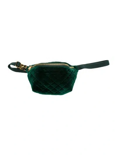 Pre-owned Stoney Clover Lane Velvet Belt Bag In Green