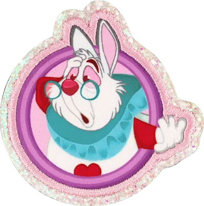 Stoney Clover Lane White Rabbit Patch In Pink