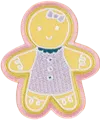 STONEY CLOVER LANE WINTER WONDERLAND GINGERBREAD MAN PURPLE PATCH