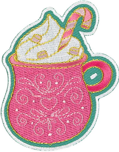 Stoney Clover Lane Winter Wonderland Hot Cocoa Patch In Pink