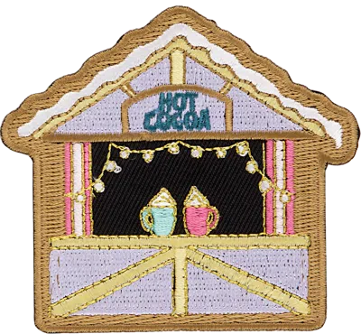 Stoney Clover Lane Winter Wonderland Hot Cocoa Stand Patch In Black
